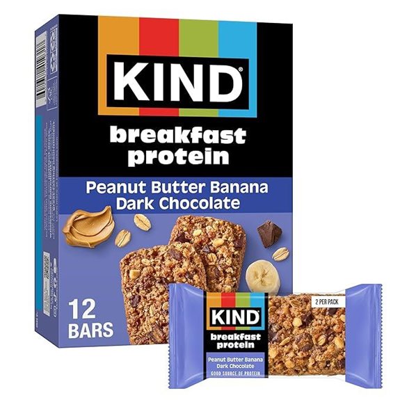 KIND PB Banana Dark Choc Protein Breakfast Bar 6 Count 10.58 OZ