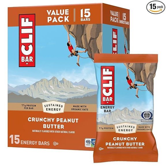 CLIF BAR Protein Energy Bars Crunchy Peanut Butter 15ct